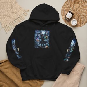 Celestial Wizard Fantasy Unisex Hoodie – Original Magical Castle & Mystic Night Artwork