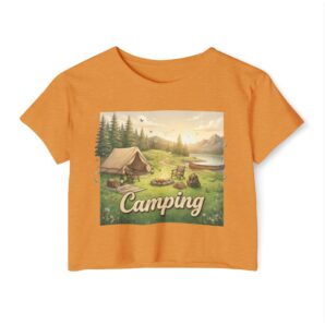 Camping – Vintage Summer Campsite Pastel Nature Unisex T-Shirt