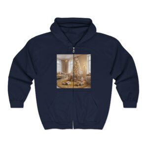 Golden Elegance Christmas Tree Unisex Hoodie – Cozy Winter Holiday Graphic Hoodie