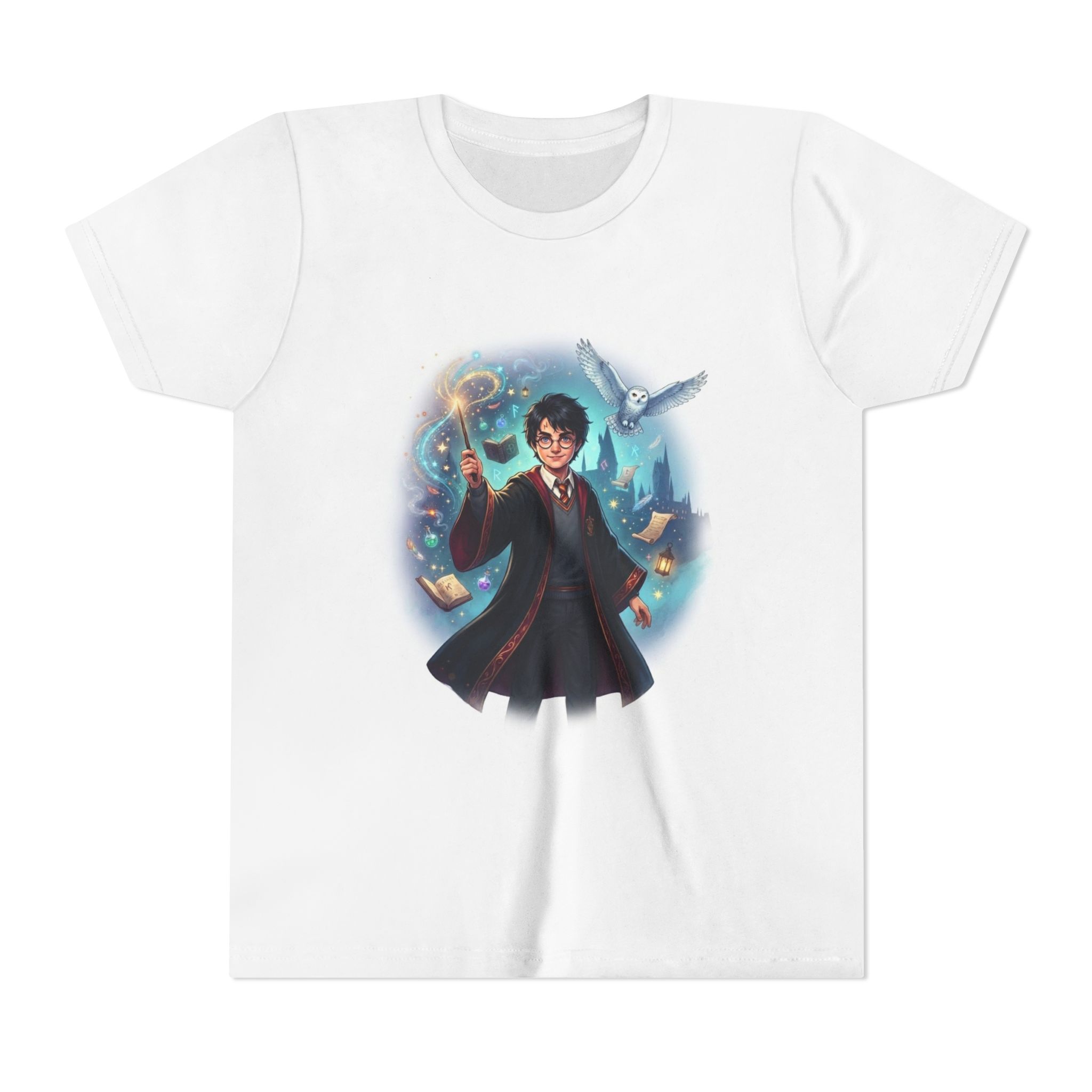 Magical Young Wizard Adventure | Fantasy Kids Graphic T-Shirt - Image 2