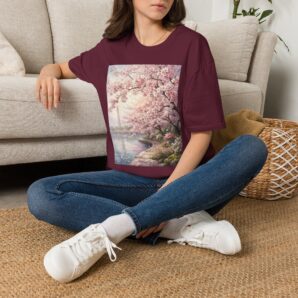 Washington D.C. Potomac Cherry Blossom Garden Unisex T-Shirt | Elegant Sakura Spring Floral Graphic Tee