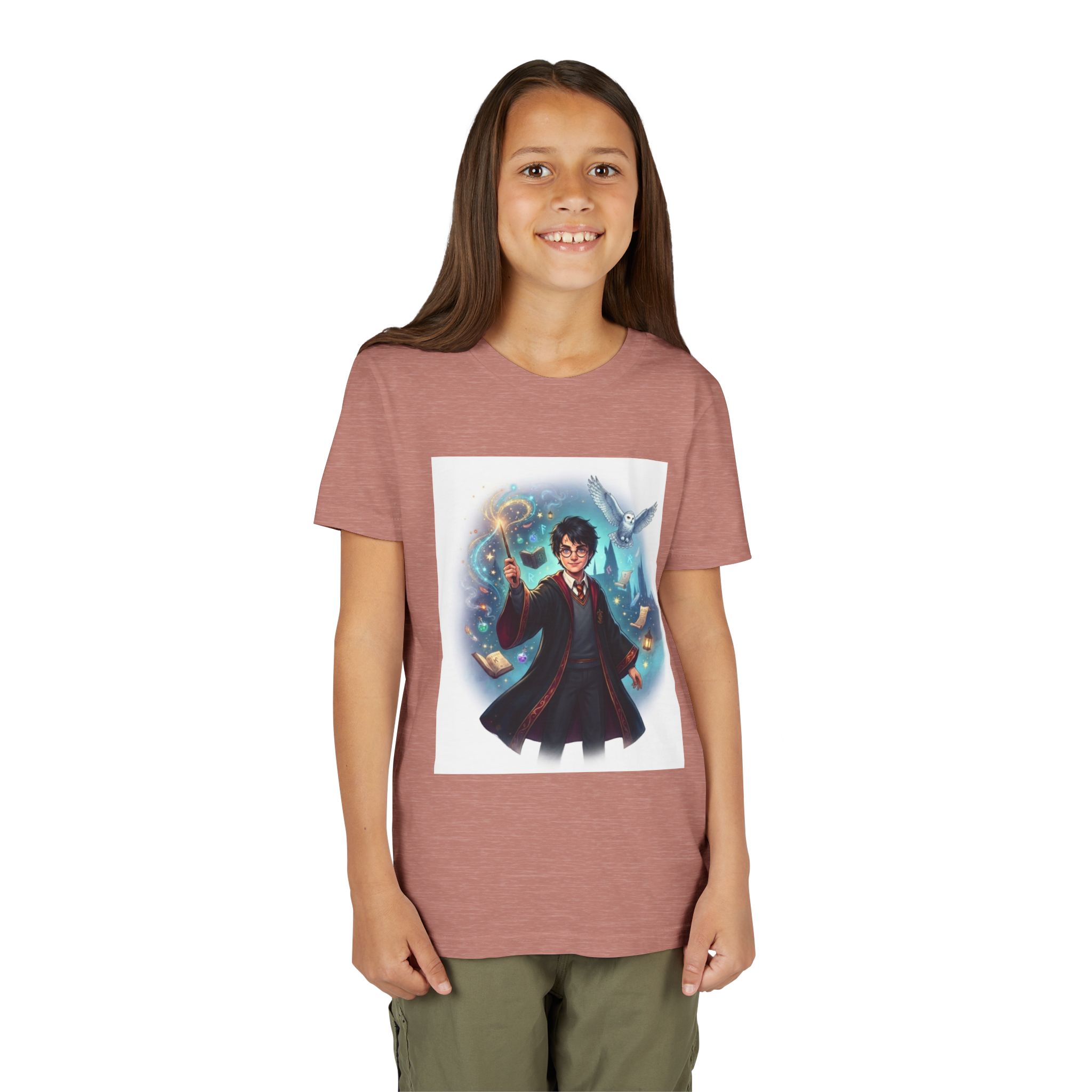 Magical Young Wizard Adventure | Fantasy Kids Graphic T-Shirt - Image 7