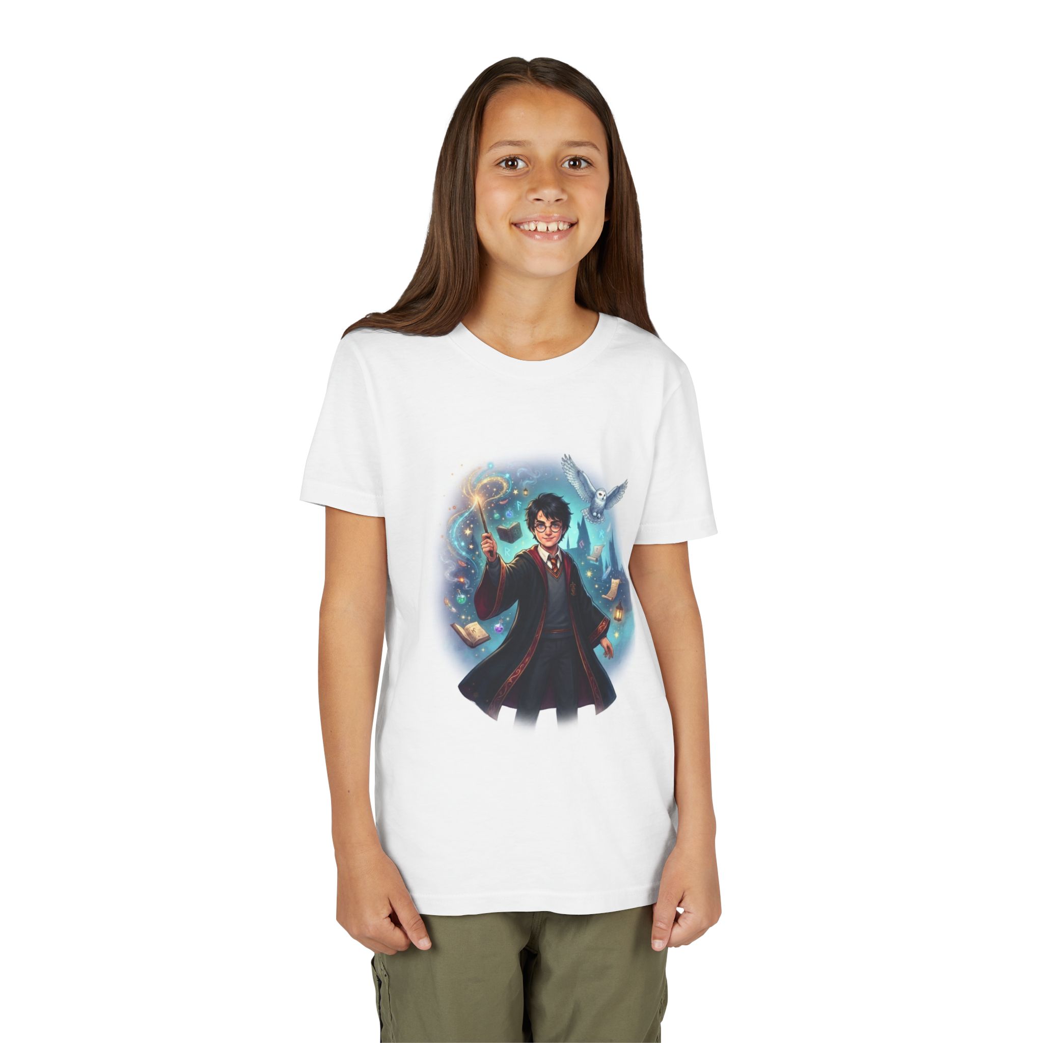 Magical Young Wizard Adventure | Fantasy Kids Graphic T-Shirt