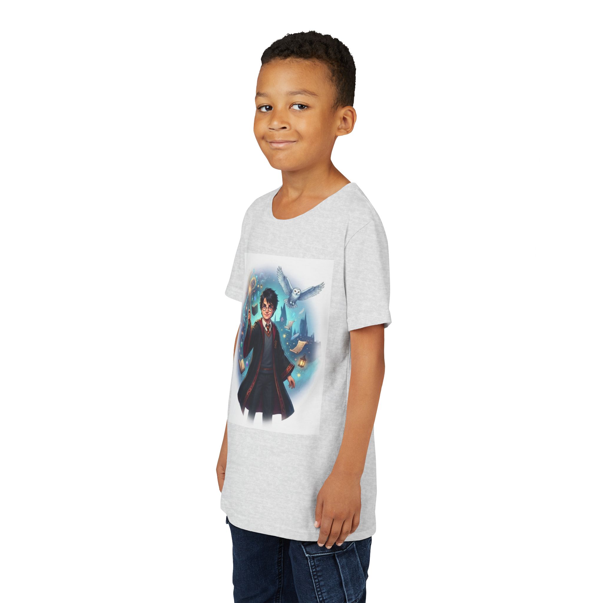 Magical Young Wizard Adventure | Fantasy Kids Graphic T-Shirt - Image 8
