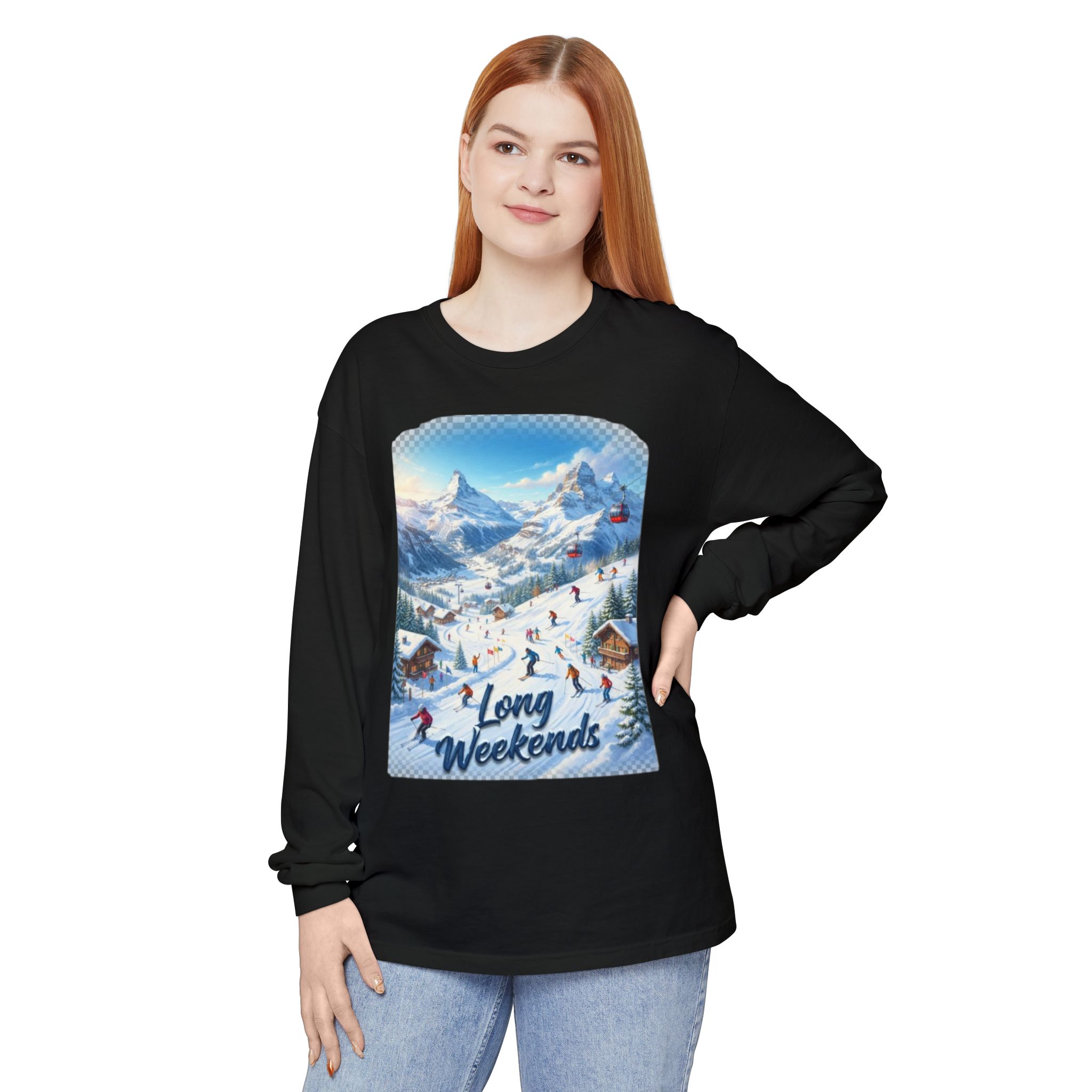 Long Weerkends Swiss Alps Ski Adventure Unisex long Sleeves T-Shirt - Image 5