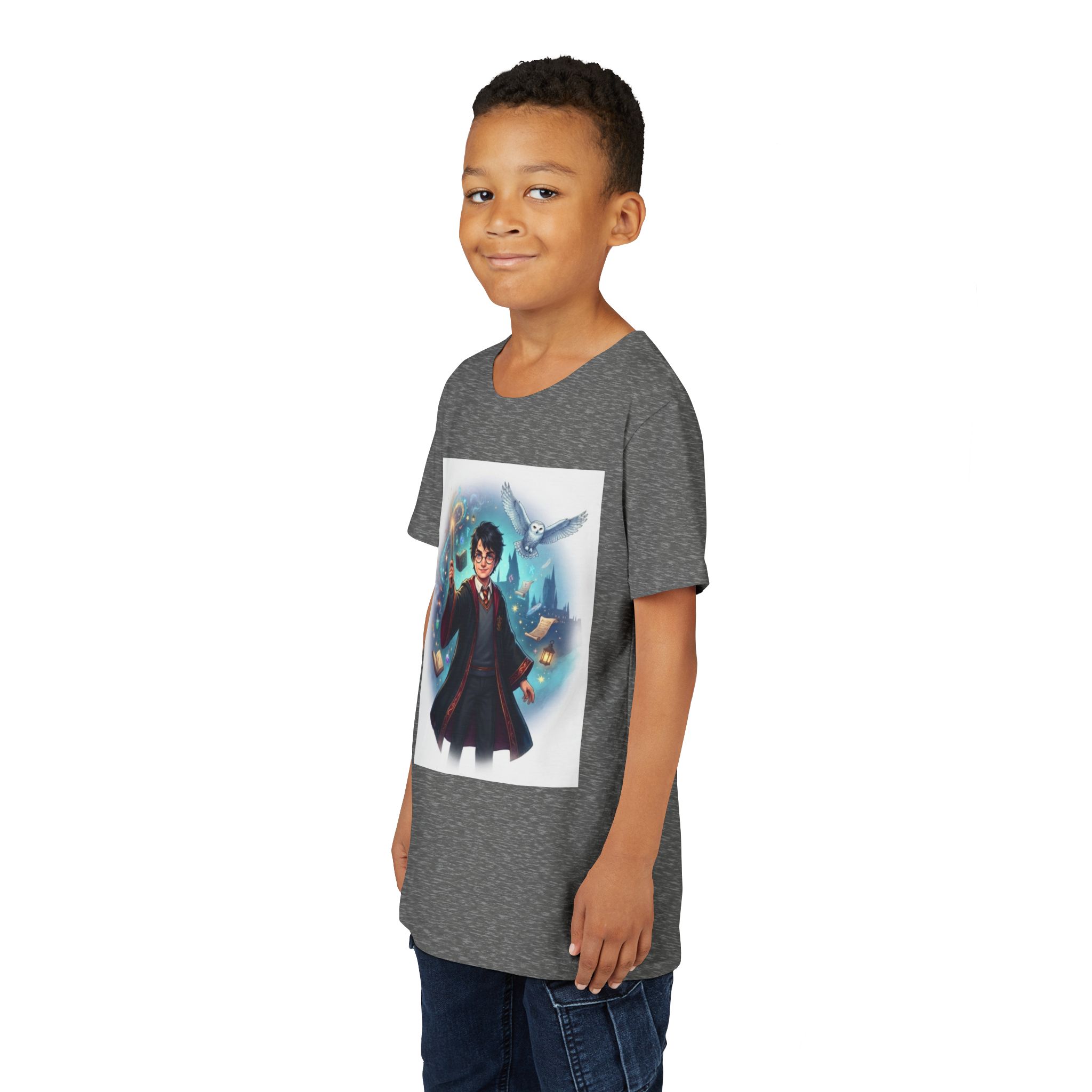 Magical Young Wizard Adventure | Fantasy Kids Graphic T-Shirt - Image 9