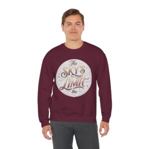 The Sky's the Limit | Inspirational Pastel Typography Unisex Sweatshirt