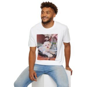 Pawsitively Perfect in Every Way – Elegant Dog Blossom Tee